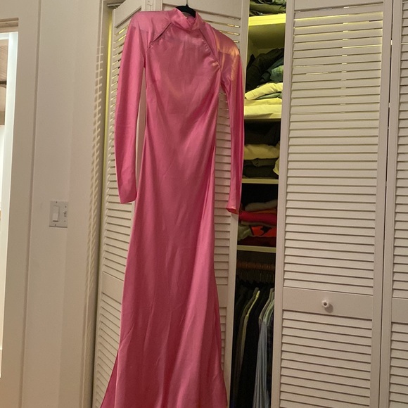 Anna October Audrey High-Neck Satin Dress - Picture 8 of 11